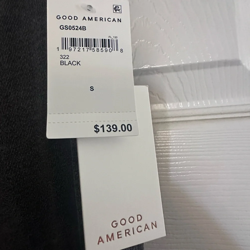 Good American Jeanius Flare Cotton French Terry Pants - Picture 3 of 6